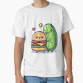 Kawaii Burger Hugging Pickle by CanvasCutie
