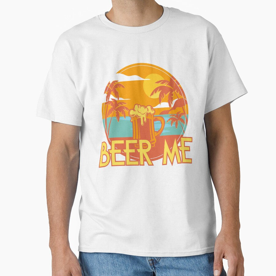 Retro California Hippie Beach Drinking Beer Me Gift by simplytldr
