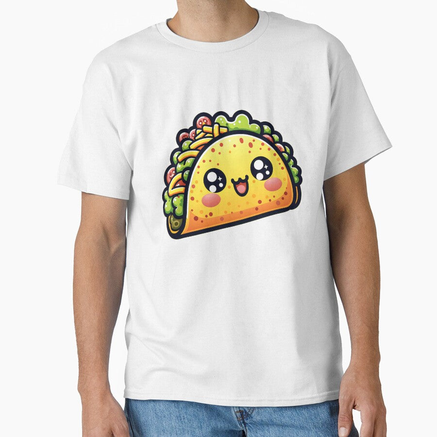 Adorable Fiesta - Kawaii Taco Delight Tee by DesignDoodleArt