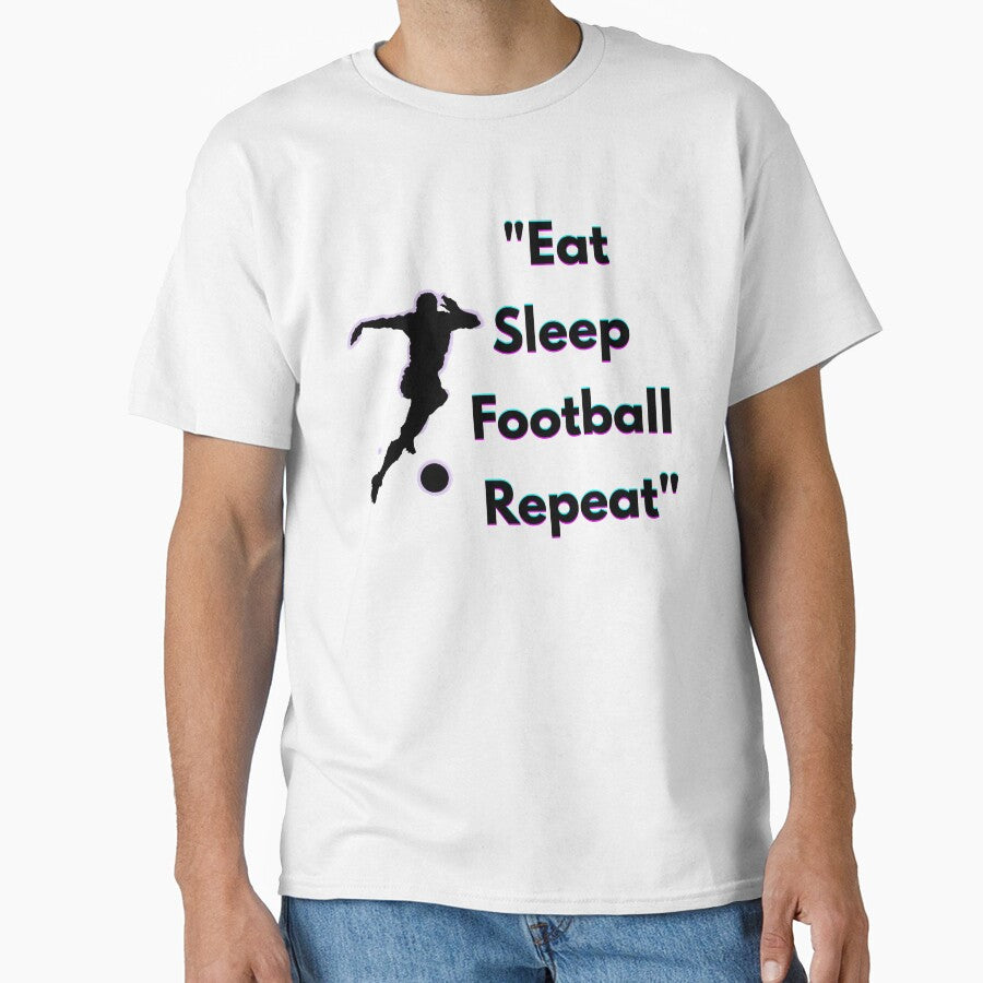 Eat Sleep Football Repeat – Soccer Lover Motivation Design by UrbanEchoHub