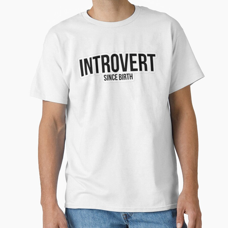 Introvert Since Birth Minimalist Typography by TextAura™