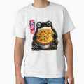 Neon-Cyber-Frog-Pizza-Shirt – Japanese Streetwear Aesthetic Tee T-Shirt by afr-saad