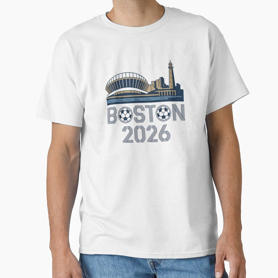 Boston 2026 New England Soccer Souvenir T-Shirt V12 by DarylWelsh2024