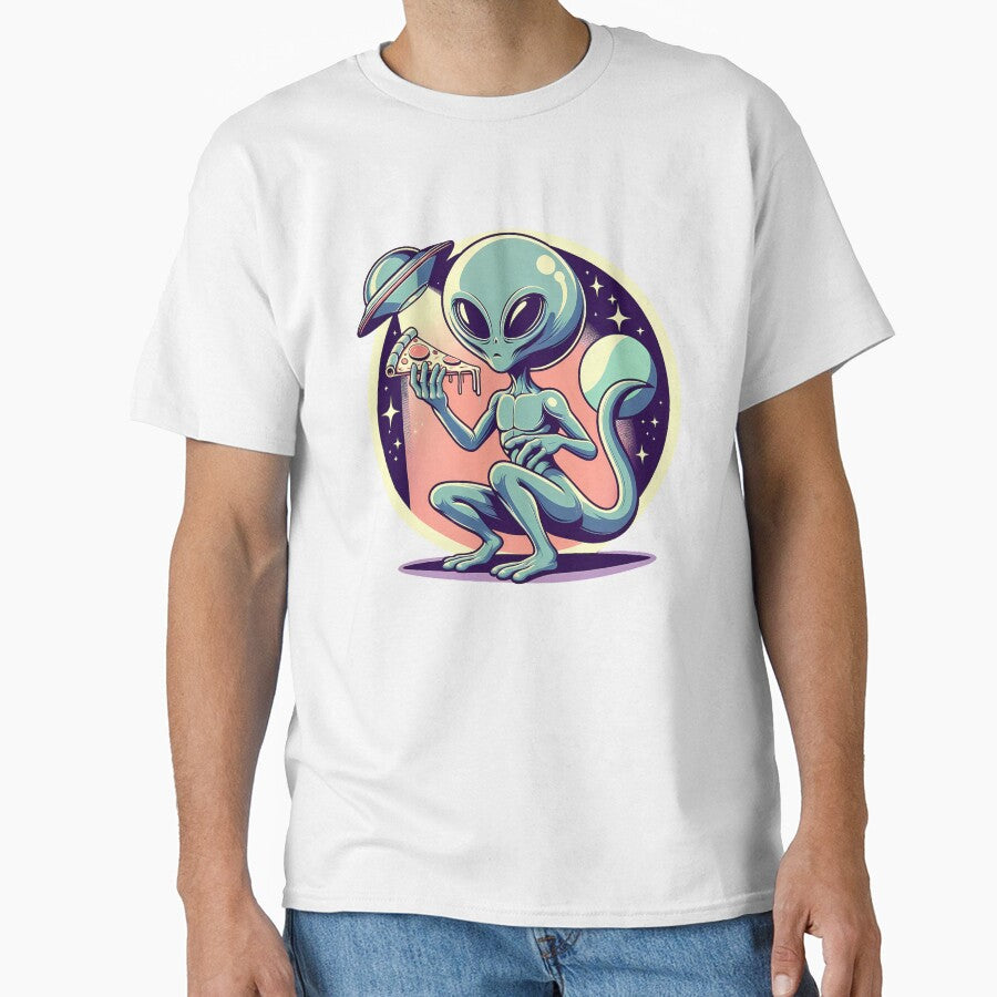 Funny Alien Pizza Lover, UFO by Logiamerch