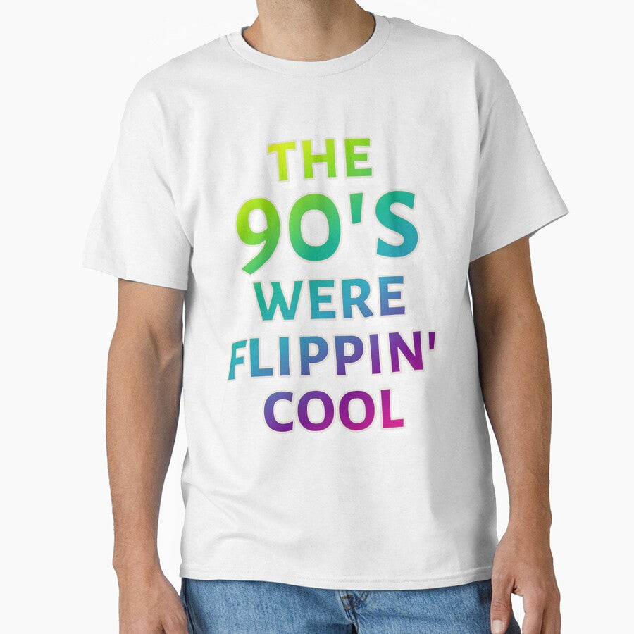 Colorful The 90'S Were Flippin' Cool Ombre Pastel Retro Style Design by ahronmitch4961