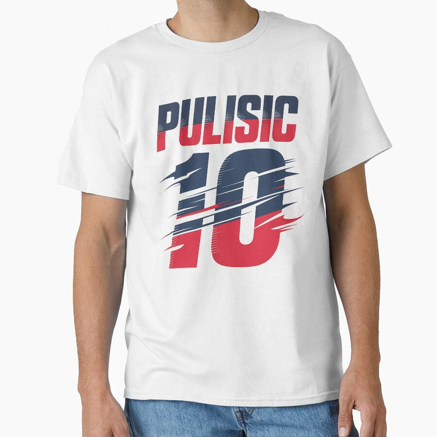 Pulisic 10 USA Soccer Star  American Football Fan Design by OliviaHayesArt
