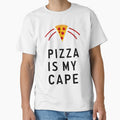 Pizza slice with red lines and Pizza is My Cape text by Prints by Mat
