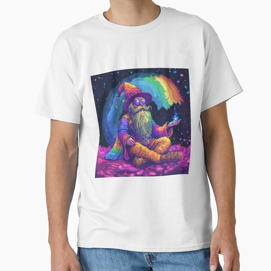 Trippy Wizard Rainbow Pixel Art by Kaos-Bit