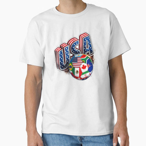2026 World Cup Soccer USA Canada Mexico Football Trophy Fan Shirt by Hamid-Artworks