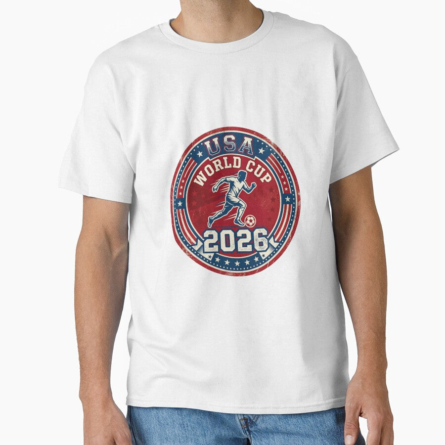 USA World Cup 2026 — Vintage Soccer Badge Retro Style by David Mateo ArtWorks