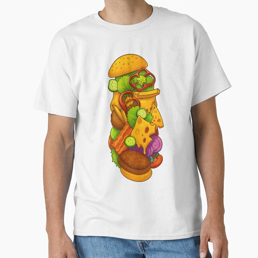 Ultimate Stacked Burger Cartoon Art by AgAndOl