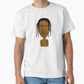 Cool Cartoon Black Guy with Dreads, Green Eyes and Gold Ankh Chain. by Eric Sintès
