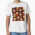 Retro Beer Mugs Pattern Craft Beer Lover Design by NicolasGlowArt