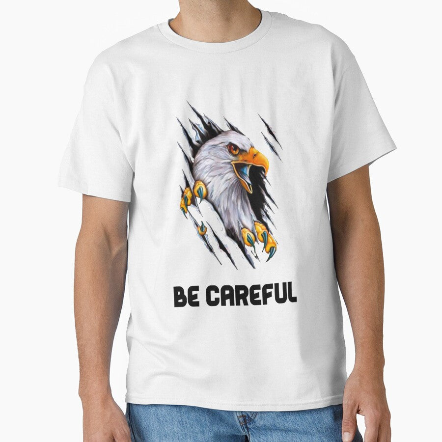 Be careful Design of an eagle tearing a T-shirt by coolt-sherit