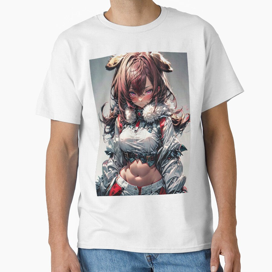 Anime snow girl fighter with bear ears portrait art by TheArtistOf2022
