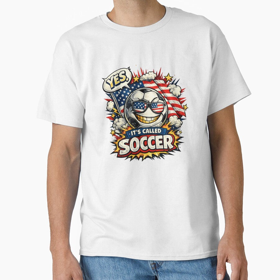 Yes, It’s Called Soccer | Funny USA Soccer Fan Comic Design by JerryBahama