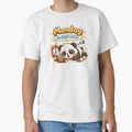 Cute Panda Monday Lazy Mode – Tired Panda Coffee Monday Mood T-Shirt by DarojadNR