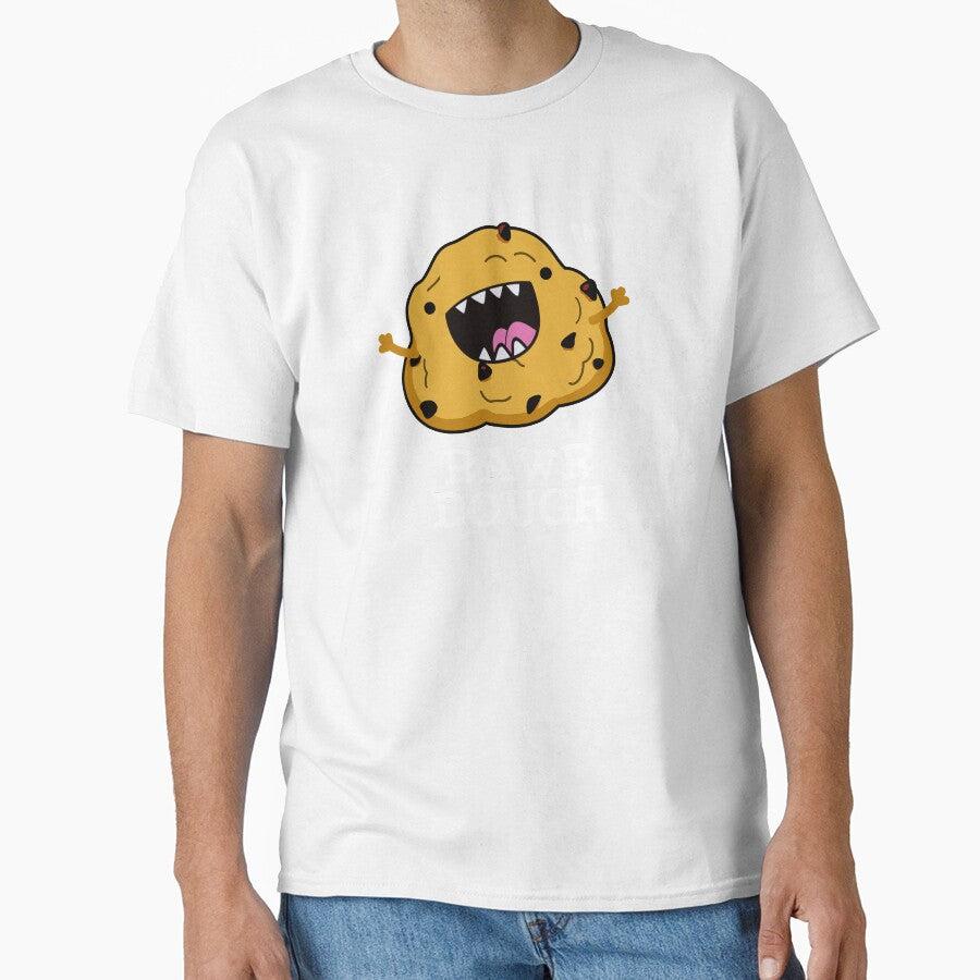Rawr Dough Funny Raw Dough Food Pun (Dark BG) by punnybone