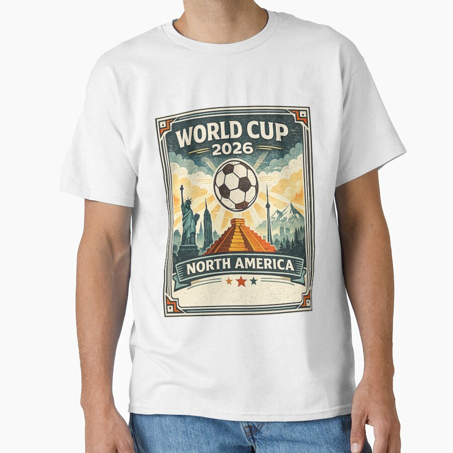World Cup 2026 North America | Vintage Soccer Travel Poster by ArthUpscale