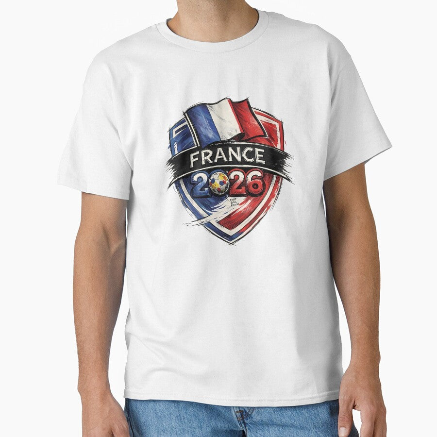 France 2026 Football Crest Soccer Shield Hand-Drawn Emblem by Ayiyi Shop