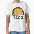 Minimal Taco Line Art | Funny Cute Taco Shirt by Dokak Shop