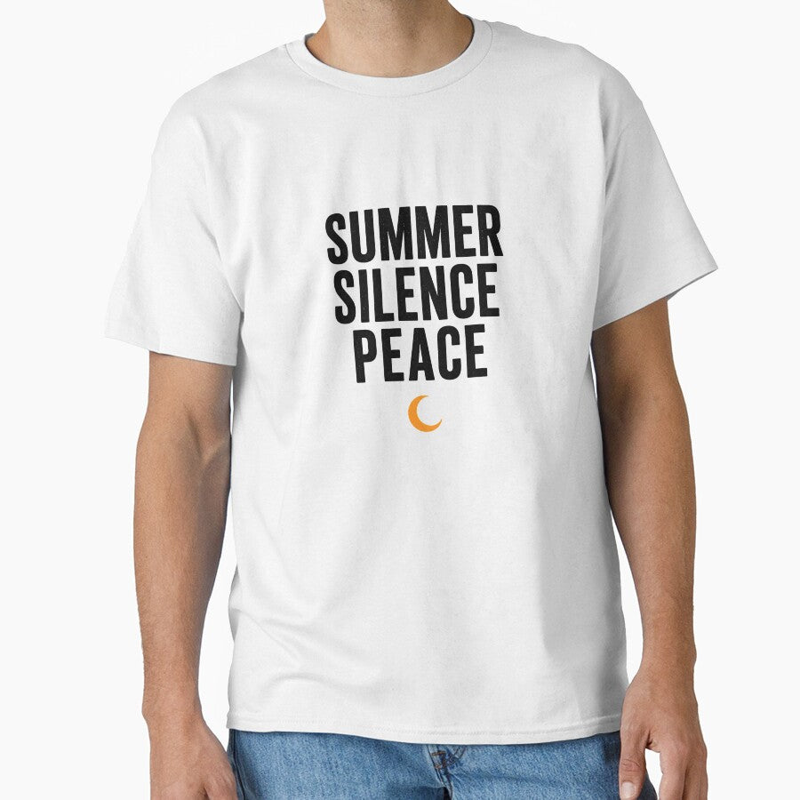Summer Silence Peace Shirt for Introverts | Minimalist Aesthetic Tee by SkullVor