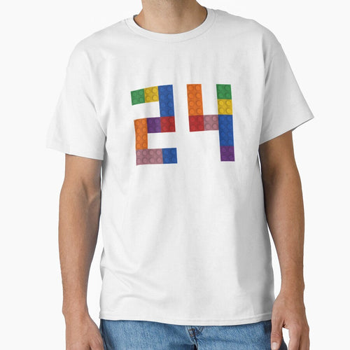 24 numbering made of bricks by Brickification