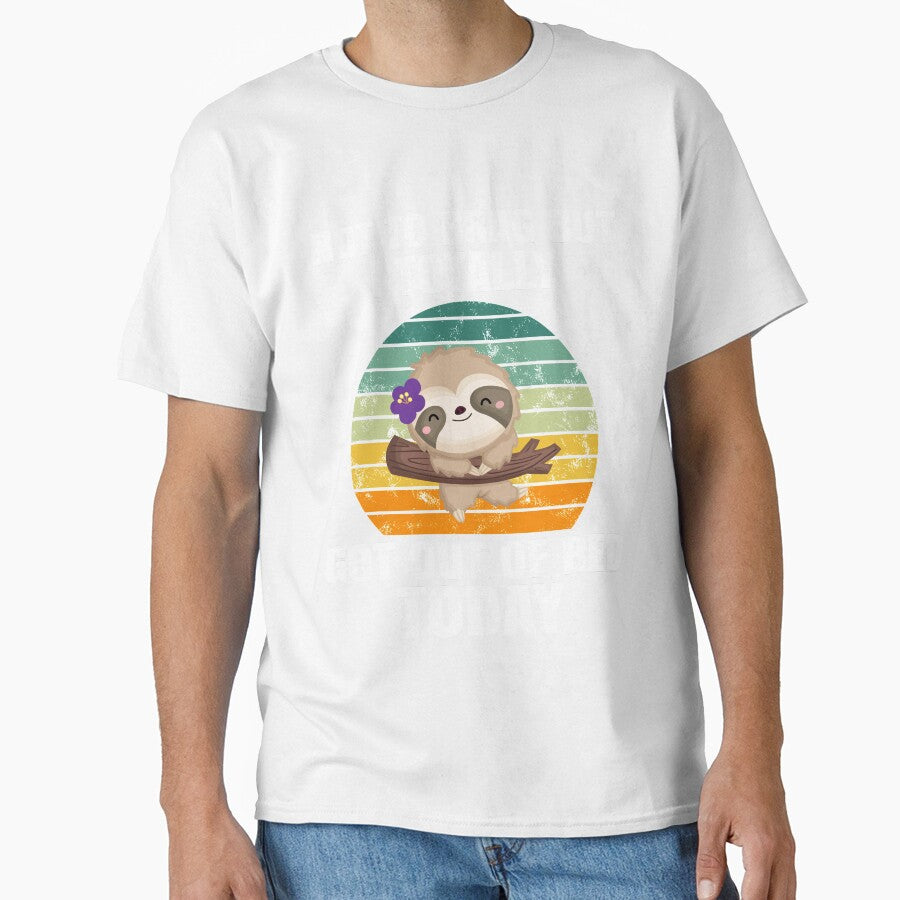 funny sloth, totally got out of bed today, retro vintage sloth, sloth meme by T-DESIGNEDZ