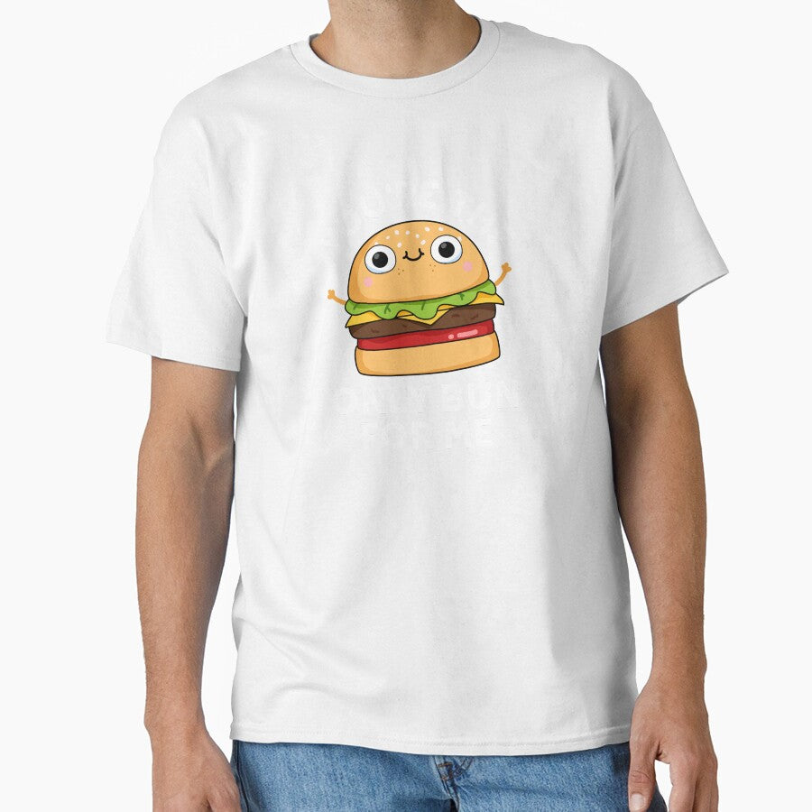 You're The Only Bun For Me Funny Burger Puns (Dark BG) by punnybone