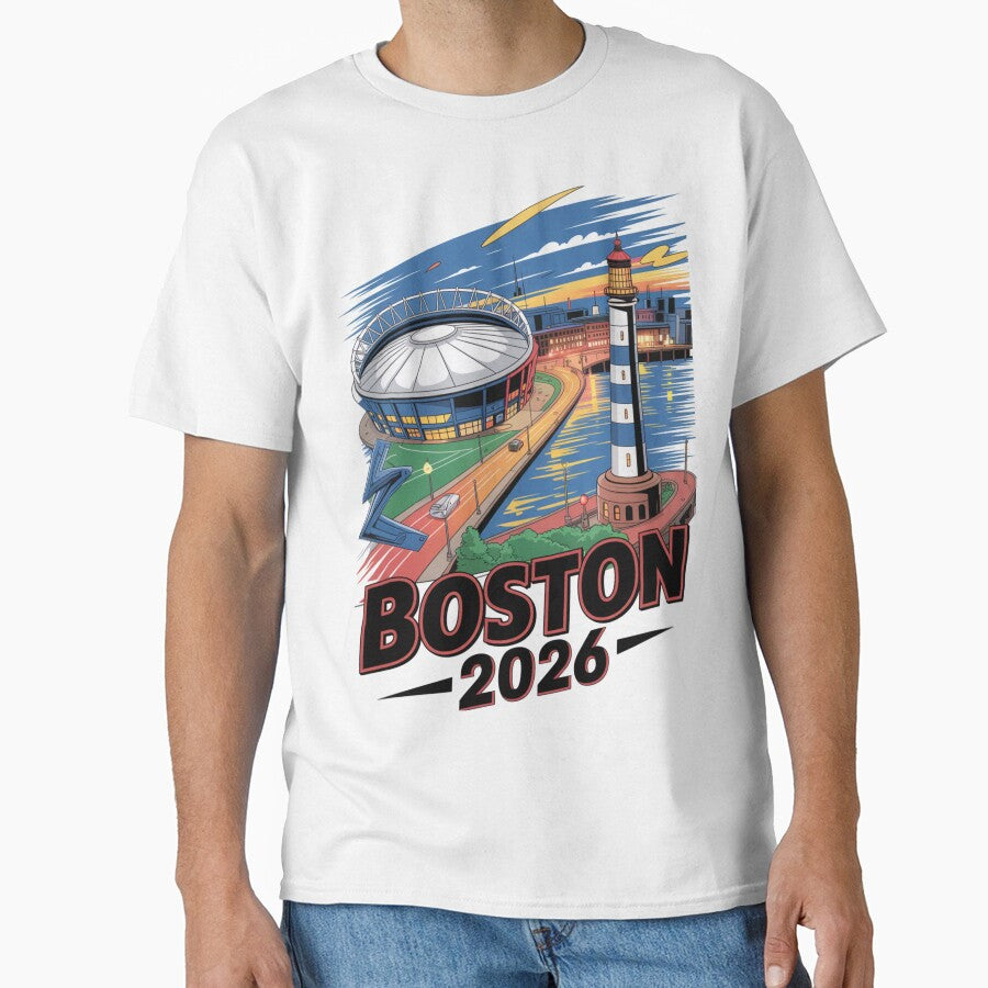 Boston 2026 New England Soccer Souvenir T-Shirt V18 by DarylWelsh2024