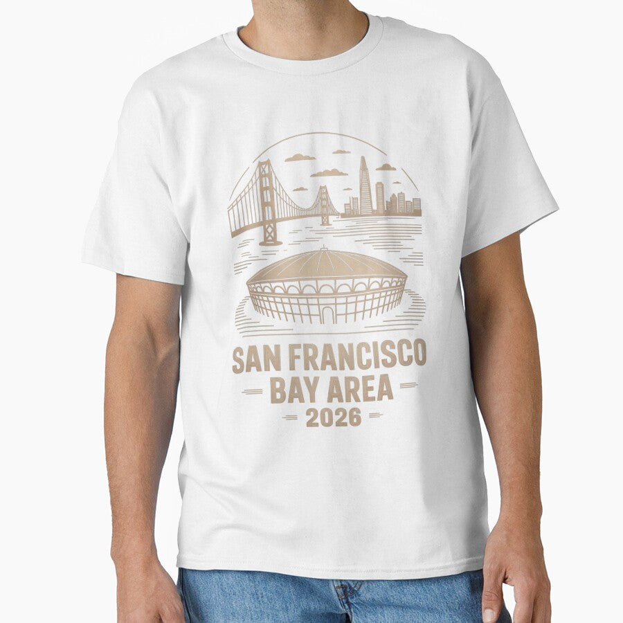 San Francisco Bay Area Golden Gate Stadium T-Shirt V20 by DarylWelsh2024