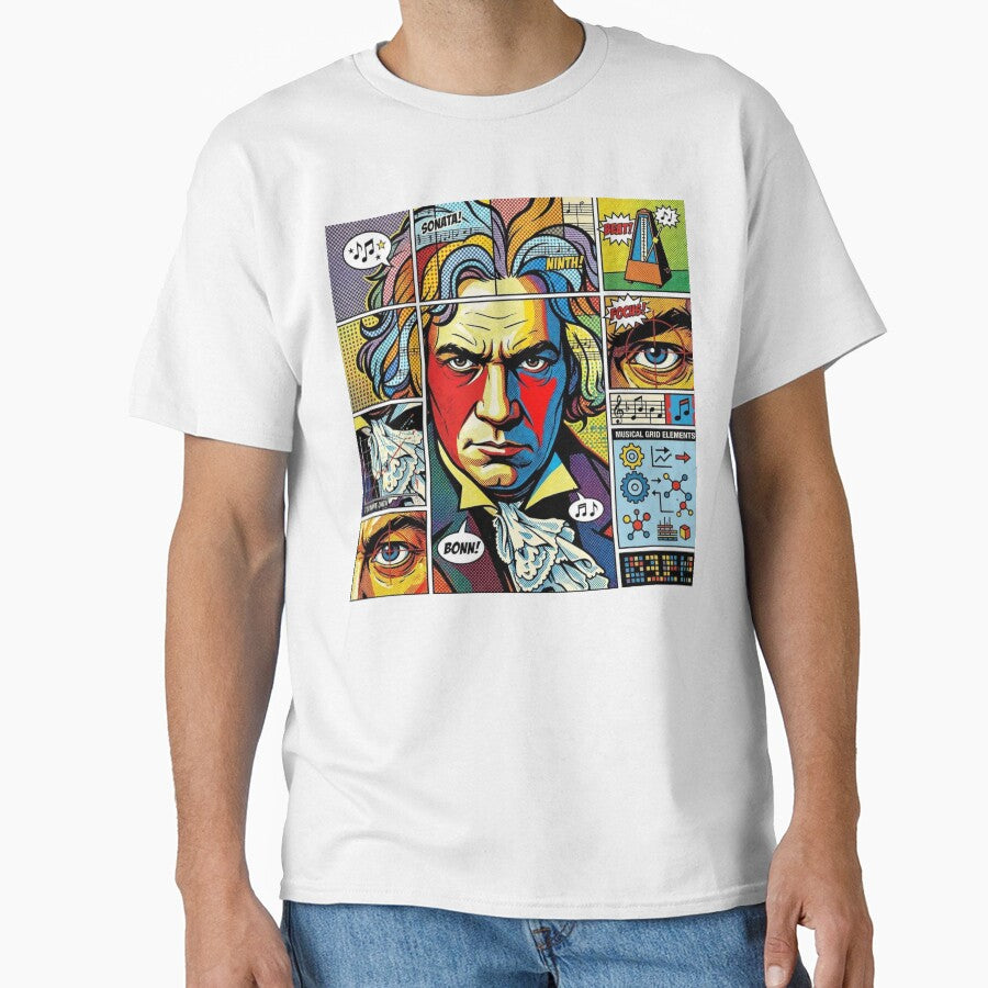 Pop Art Graphic Ludwig van Beethoven Composer by G-M-Designs
