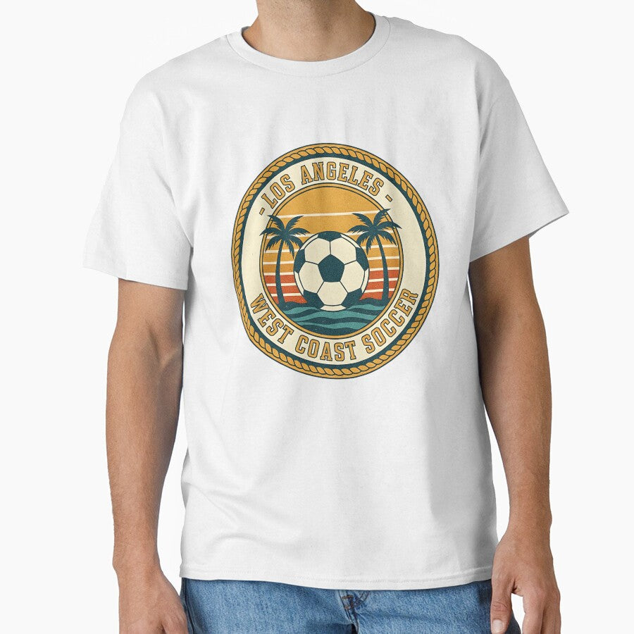 Los Angeles – West Coast Soccer Sunset Emblem by PostersMode