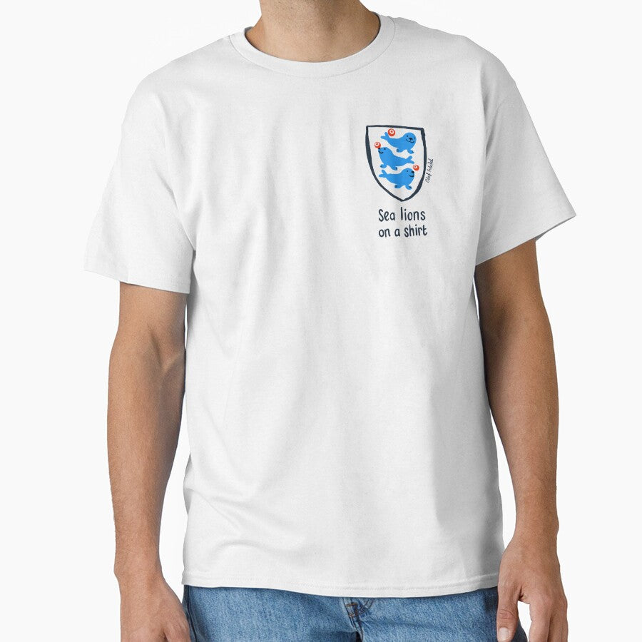 Sea lions on a shirt - small badge by Ofalafel