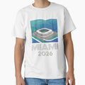 Miami 2026 Ocean Wave Football T-Shirt V8 by DarylWelsh2024