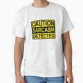 Caution: Sarcasm Detected Funny Sarcastic Humor & Quotes Distressed by BazaarTrades