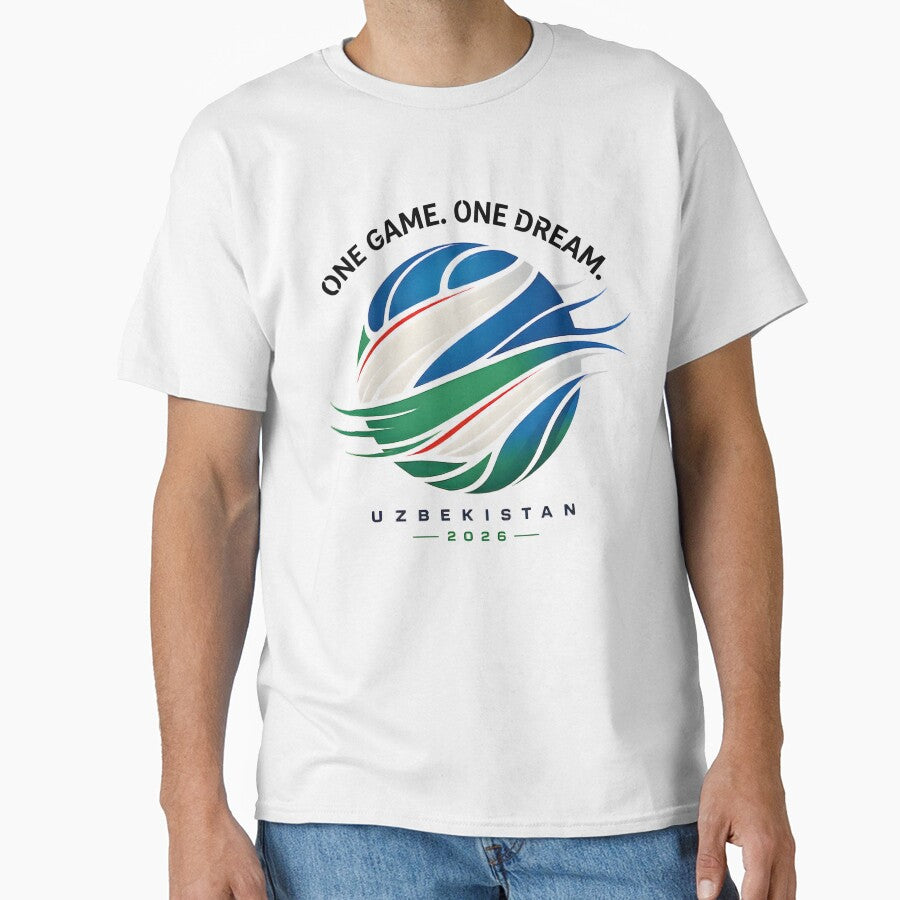 One Game One Dream Uzbekistan Soccer Shirt – Minimalist Football Fan Design 2026 by Lyutee