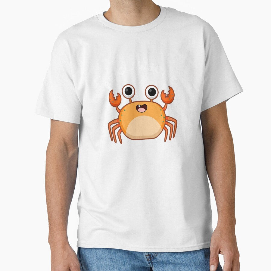 Be Clawsome Funny Positive Crab Pun (Dark BG) by punnybone