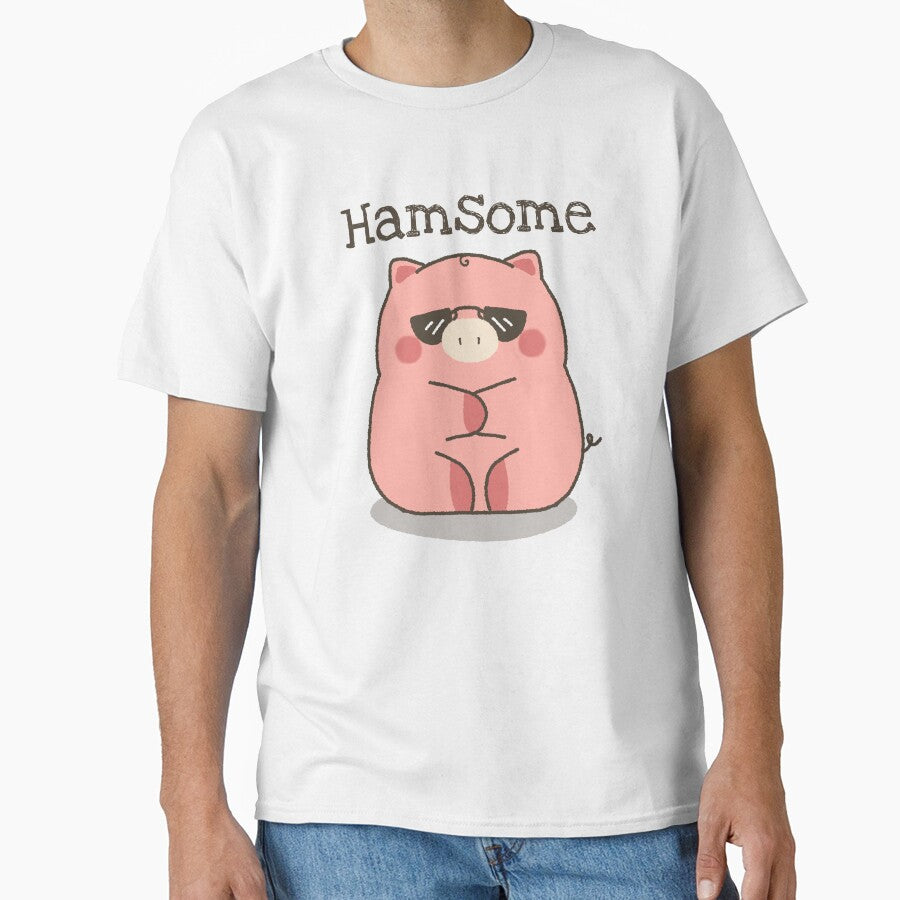 Hamsome - Cute Funny Pig Pun by HappyDoodlen