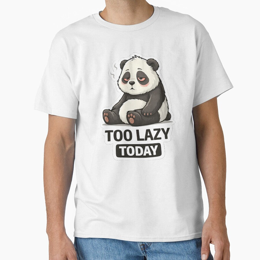 Too Lazy Today Panda Sticker | Funny Lazy Mood Cute Design by TheLazyVibe