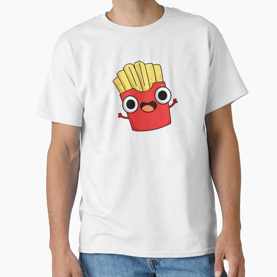 I Only Have Fries For You Funny Food Pun (Dark BG) by punnybone