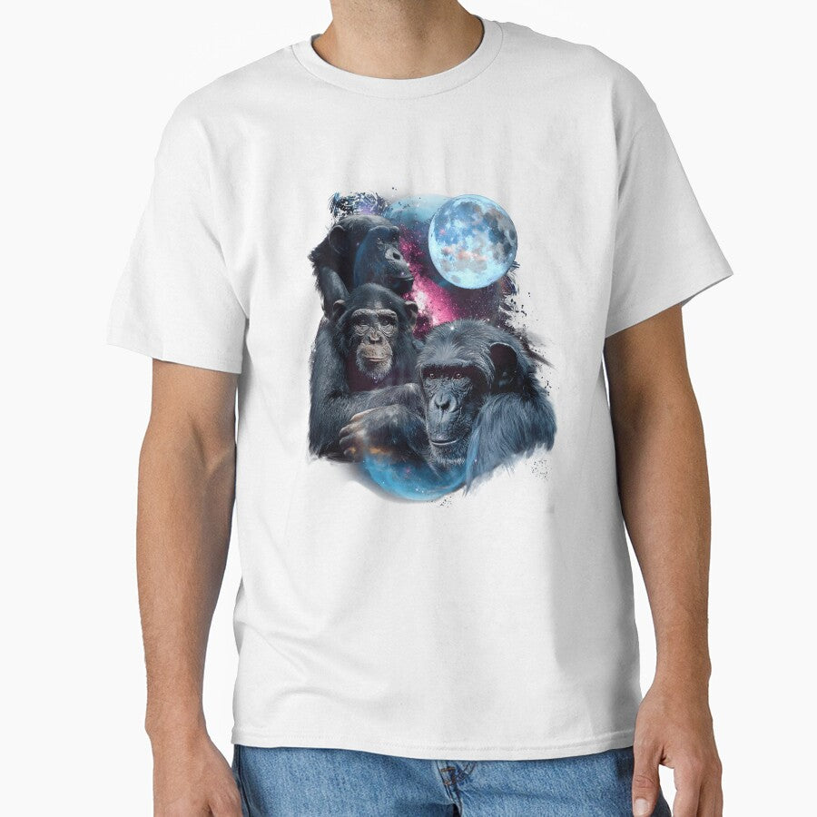 3 Moon Chimpanzee Monkey Chimp Ape Animal Novelty by neyvrvdpez49