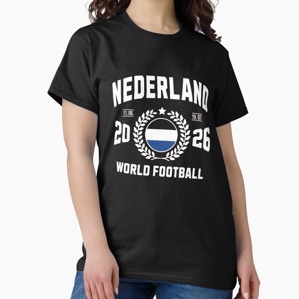 Nederland World Football 2026 Badge Design T-Shirt_86995090 by gidget-gadget