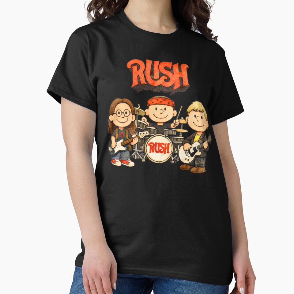 Rush Band × Peanuts - Style Cartoon by moyjoystudio