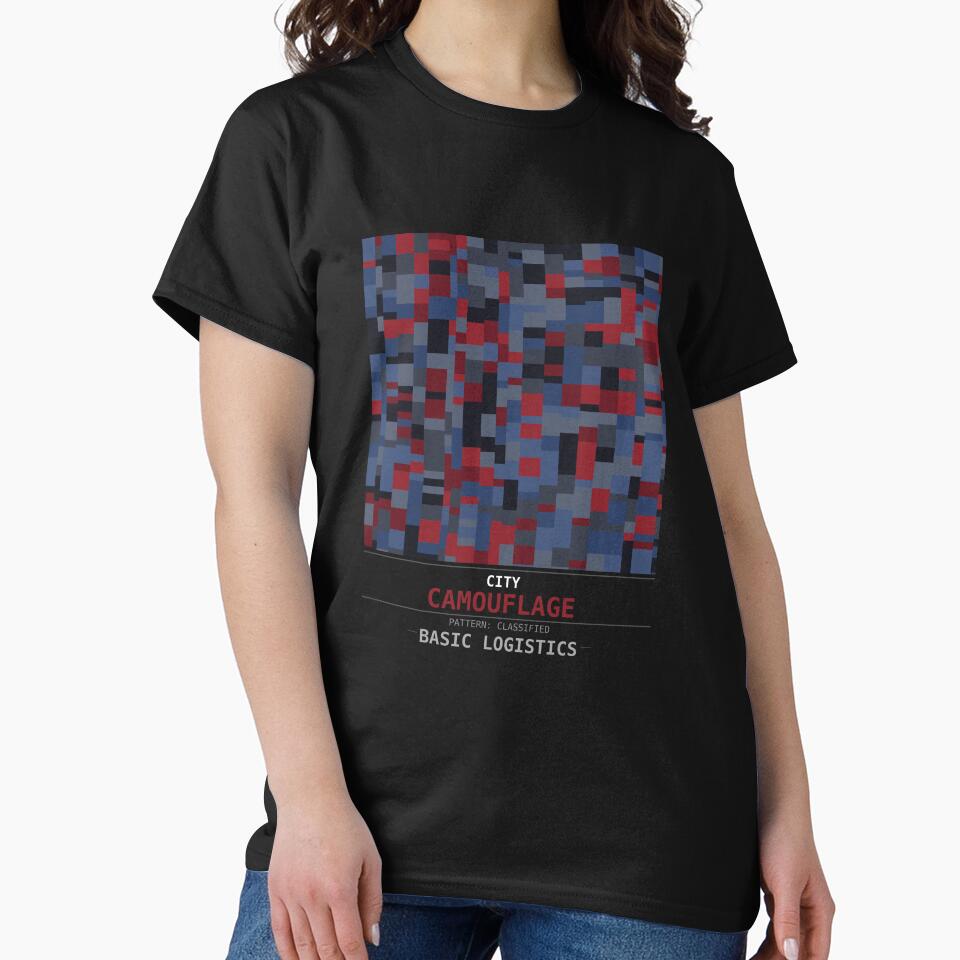 City Camouflage Urban Pattern T-Shirt | Pixel Camo Street Military Gift by Kajzerka