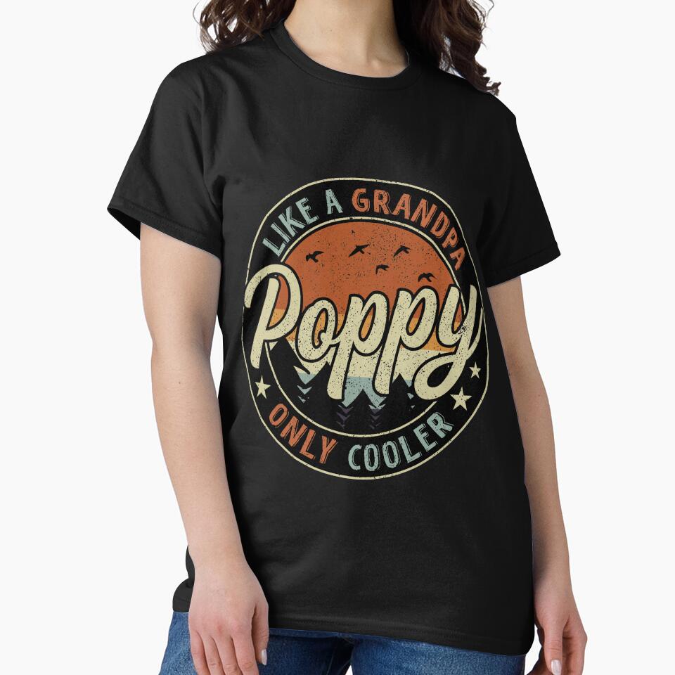 Poppy Like A Grandpa Only Cooler Vintage Retro by RetroStyle247