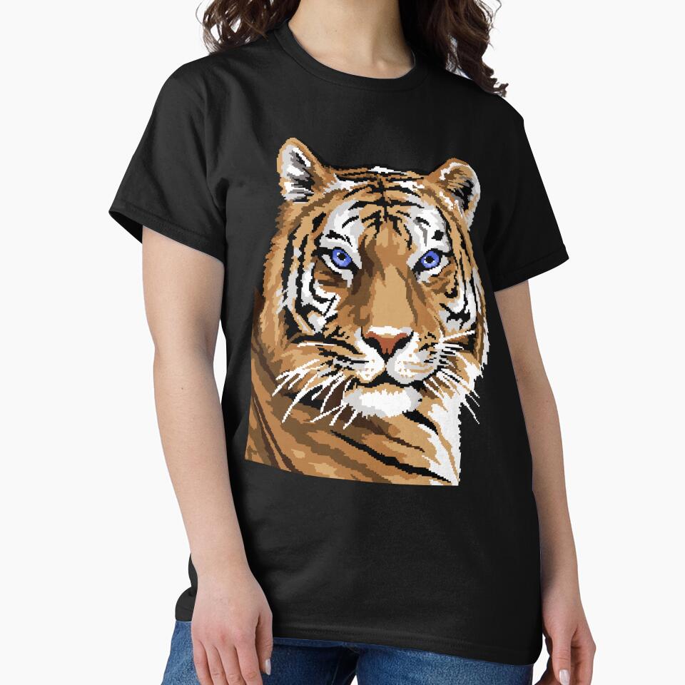 Pixel Tiger Portrait by LilSeashell