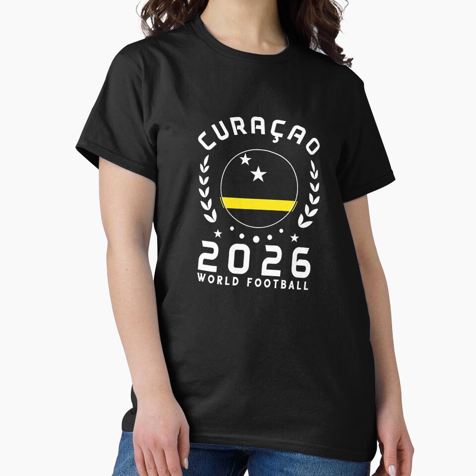 World Cup 2026 Curacao Football Fan Curacaoan Supporter T-Shirt_85310550 by kevincuellar