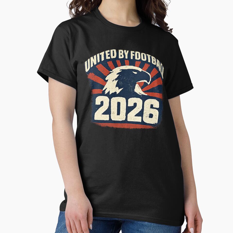 United By Football 2026 Vintage Soccer Fan USA T-Shirt by NeO² Studio