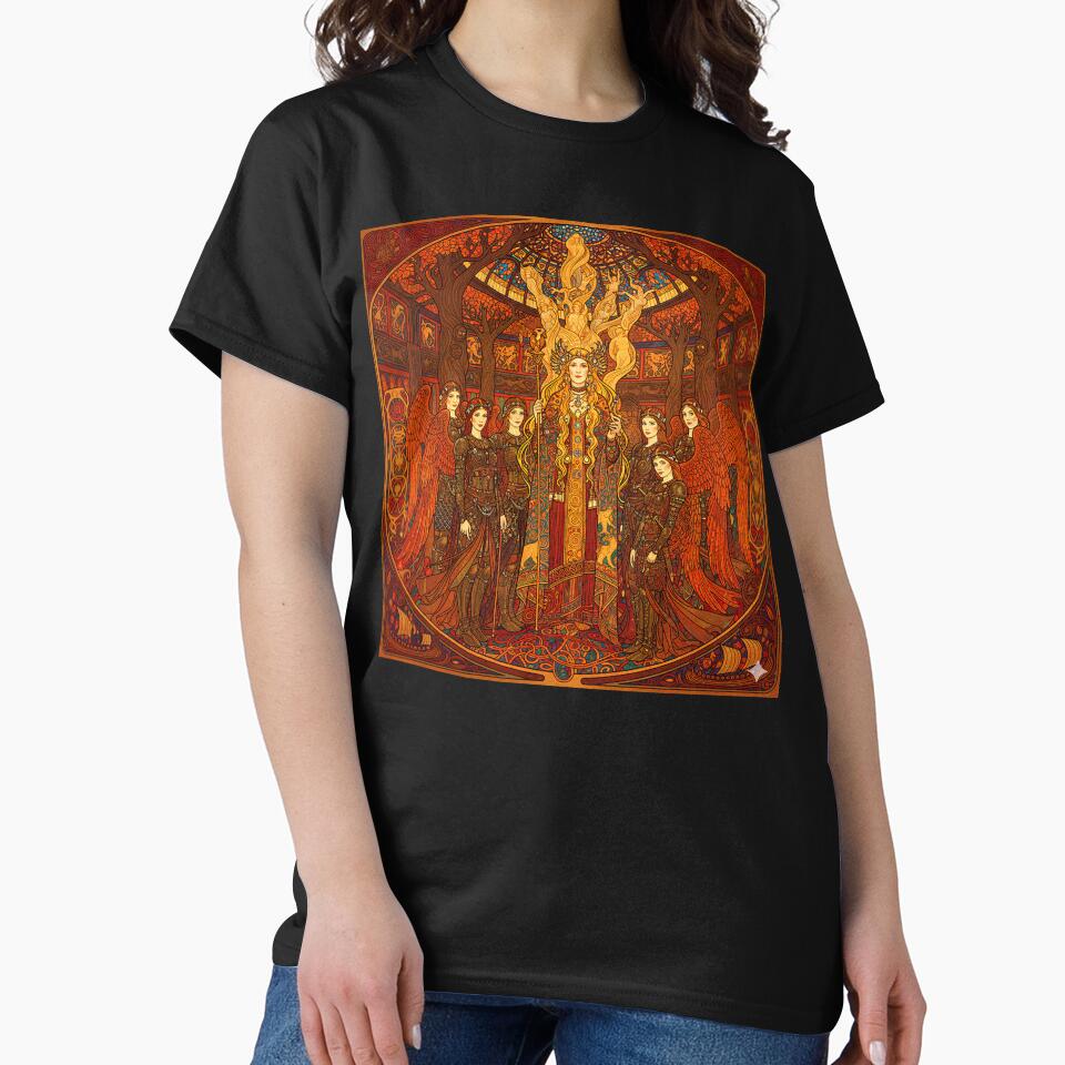 Freya and the Valkyries | Norse Goddess and Warrior Maidens Fantasy Art by Stoneflower-Art